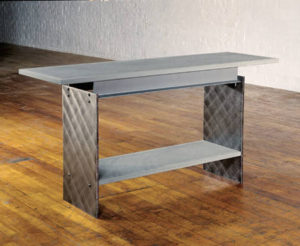 steel console table