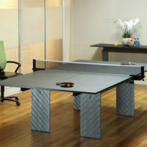 Ping Pong Conference Table with a Granite top and Steel base. Table Tennis and Meeting Table hybrid