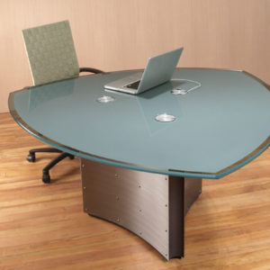 Modern Triangular Conference Table, 3 sided tables and Triangular meeting room tables with Glass tops
