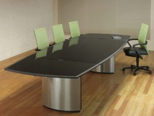 stone top crescent conference table