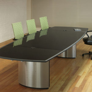stone top crescent conference table