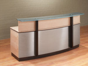 modern reception desk