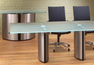Frosted Glass Boardroom Table, Glass top Conference Tables, and Modern Glass Console Tables for sale.