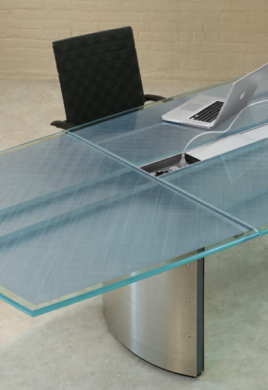 Contemporary Boardroom tables and unique Conference Tables with outlets and data ports for sale.