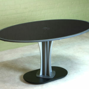 Oval stone table