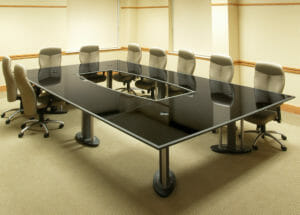 Open Center Conference Table with a Granite top