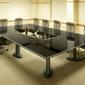Open Center Conference Table with a Granite top