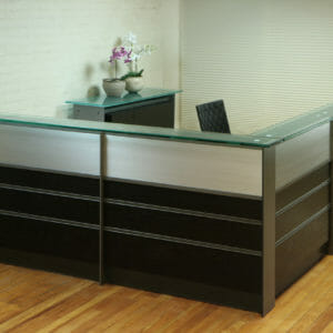steel tangent reception desk