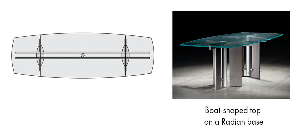 Stoneline Designs Boat Shape Conference Table Tops