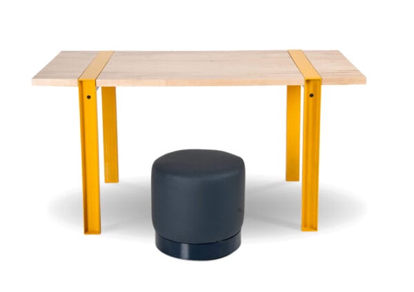 Stoneline Designs Fraction Desk with Office Ottoman
